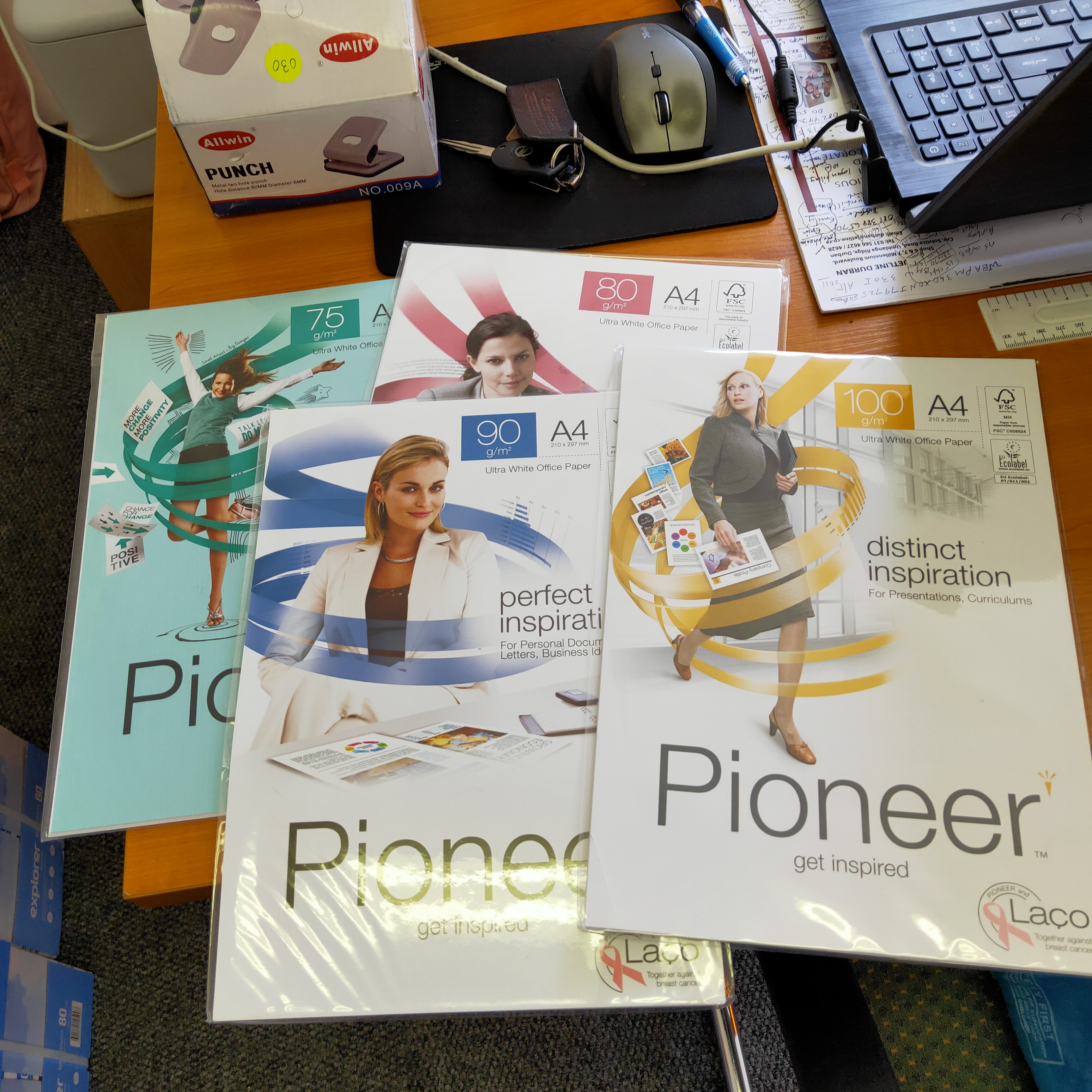 Pioneer on desk